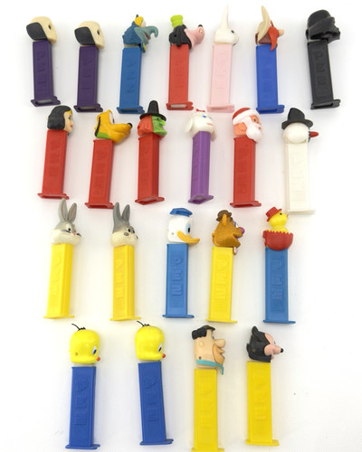 Vtg pez footed dispenser lot - pez,