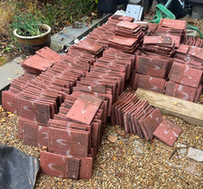 Marley concrete roof tiles  - plain dark red  