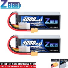 2x Zeee 3000mAh 14.8V 4S LiPo