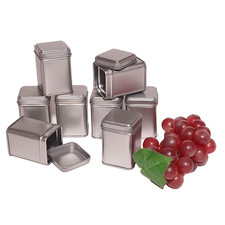 5x Tall Silver Square Metal