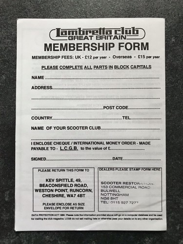 Vintage lambretta club great - lambretta,