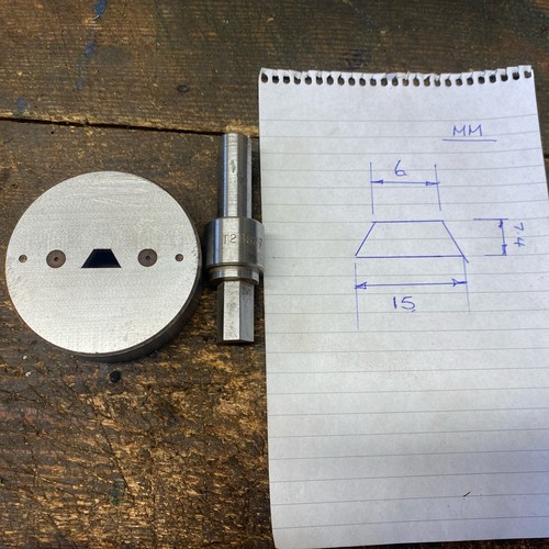 Fly press wedge shape - shape, punch