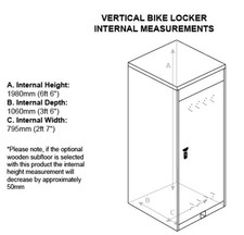 Asgard Bike Locker Vertical - Bike Storage green heavy duty bike shed