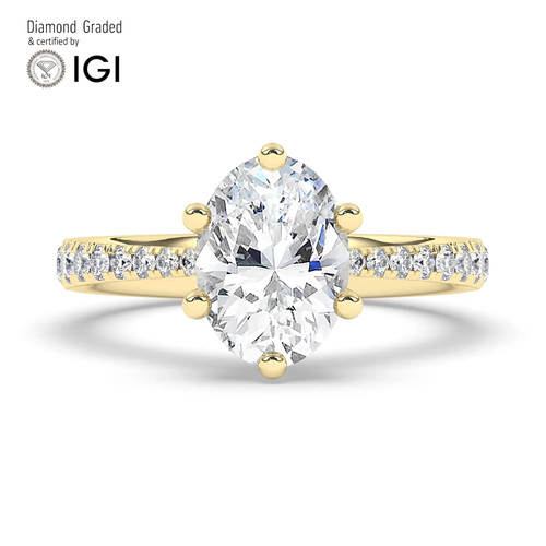Oval diamond engagement - diamond,