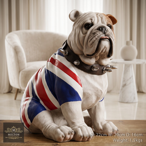 Bulldog dog sculpture british - sculpture,