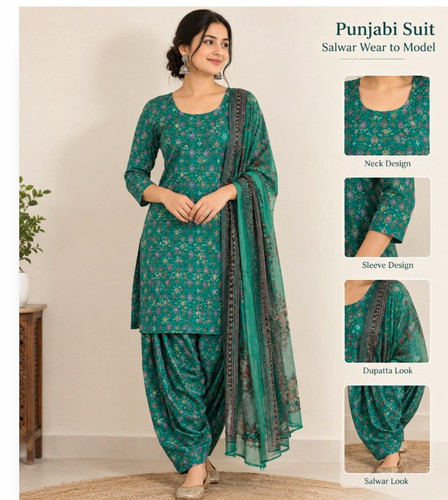 Women green salwar kameez - salwar,