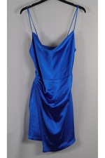 Zara Womens Blue Satin Mini