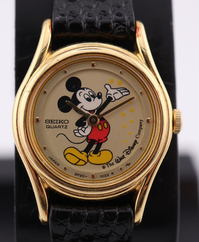 Seiko mickey mouse gold - mickey, gold-tone