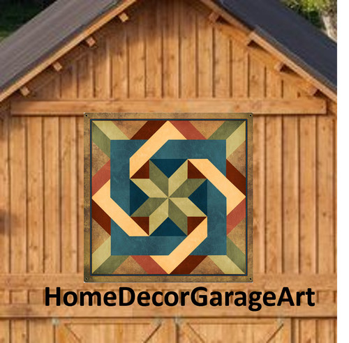 Barn quilt art - metal, box