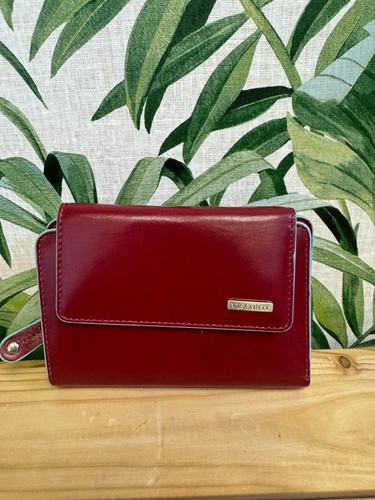 Visconti red leather purse
