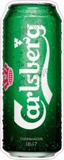 Carlsberg Lager can sticker