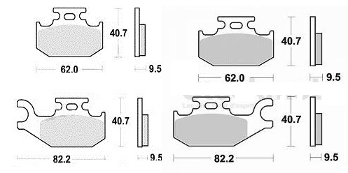 Set brake pads - of, 4