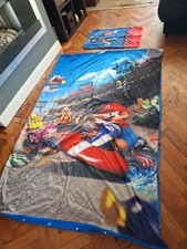 Rare Mario Kart Single Reversible Duvet And Curtains