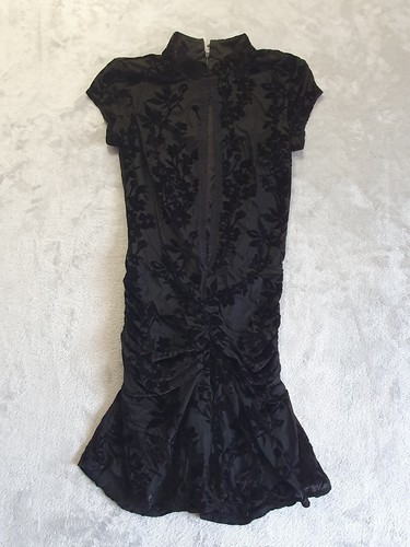 Ego black floral velvet devore - ego,