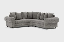 Brand New Luxury Verona Corner Sofa | Grey | 2c2. | FREE DELIVERY! 