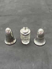 Marriage! Silver Plate Trio Salt Pepper & Mustard Pot Vintage