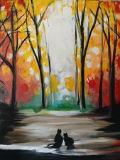 4 Paintings Original Acrylic