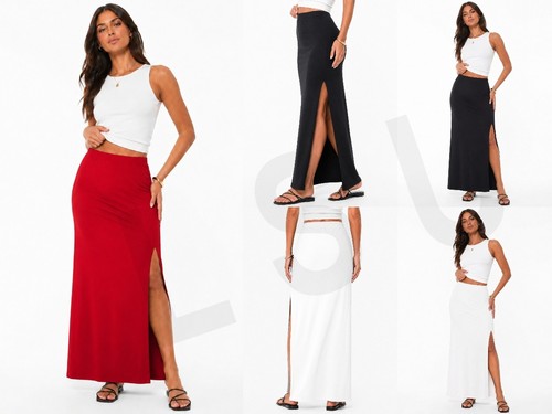 Women slit skirts jersey - slit,