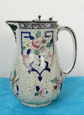 S Hancock & Sons Art Deco Corona Ware Rosetta Jug with Detachable Lid
