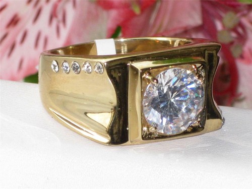 Mens gold ring signet - 3, carat