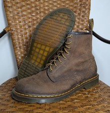 Dr Martens 1460 Classic Crazy Horse Brown Leather Ankle Boots Size Uk 12 Men's