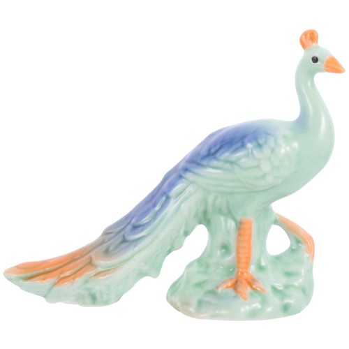 Elegant ceramic peacock statue - elegant,