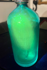 antique blue seltzer bottle