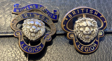 British Legion Badges x 2