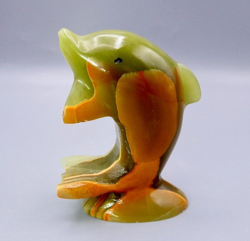 Stone dolphin ornament - stone,