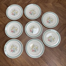 8 Retro Alfred Meakin Harvest Bouquet Side / Salad Plates App 22.5cm VGC