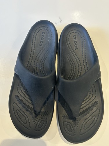 Crocs ladies black flip flops - crocs,