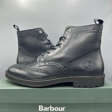 Barbour West Black Leather