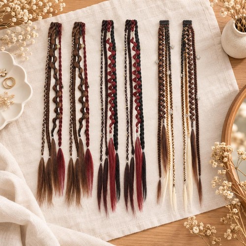 2pcs clip hair extensions - in,