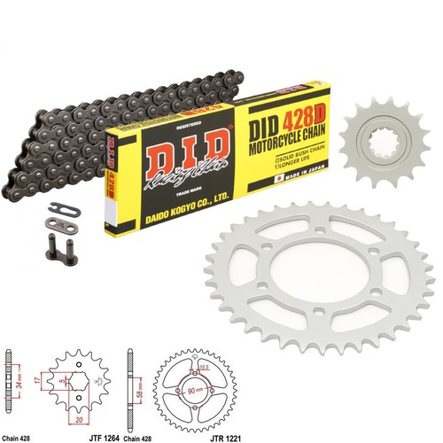 Cb125 chain and sprocket kit - cb125,