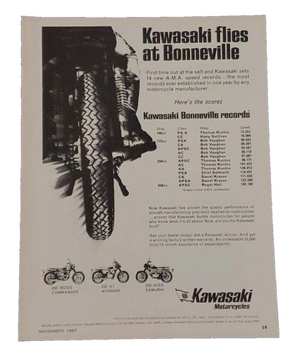 1967 kawasaki motorcycle - 1967,