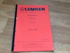 LEMKEN - QUARZ 7/300 CULTIVATOR PARTS LIST BOOK- FREEPOST UK