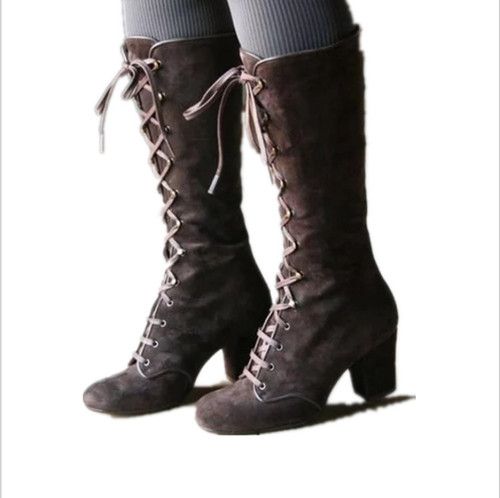 Women lace booties - up,