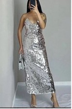 ZARA WOMAN NEW SILVER STRAPPY