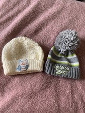 Boys Reebok Bobble Hat & Beanie Owl Hat Age 0-6 Months