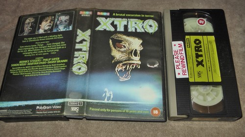 Xtro vhs video tape - tape, box