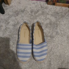 Primark Espadrilles Blue/white Size 7 Shoes womens. New.