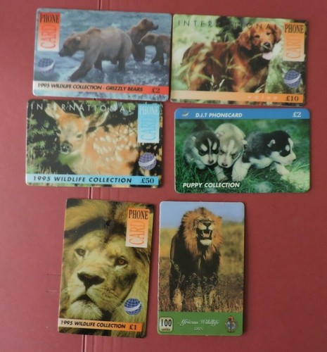 Six phonecards with - (remote),