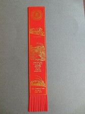 Leather BOOKMARK North Yorkshire Moors Railway Steam Locomotives RED Unused 
