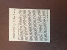 H1j Ephemera 1970s music article pat mitchell uilleann pipes lp review 