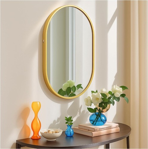 Oval wall mirror - wall, aluminium