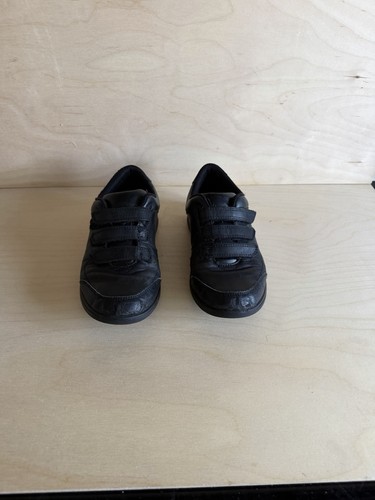 Boys black leather shoes - leather,