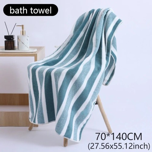 Striped bath towel - towel, soft