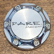 Dare Motorsport Alloy wheel centre cap x1  Chrome  E-134  68mm  New/soiled  RARE