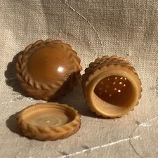 Antique Vinaigrette Carved Vegetable Ivory Tagua Nut Rare