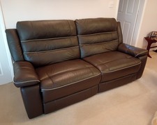 SCS Brown Faux Leather 3 Piece